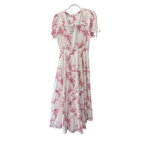 LOVESHACKFANCY Vessara Dress in Passion Pink size large - Picture 7 of 12